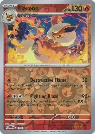 Prismatic Evolutions  013/131 Flareon Rev Holo