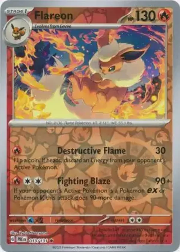 Prismatic Evolutions  013/131 Flareon Rev Holo