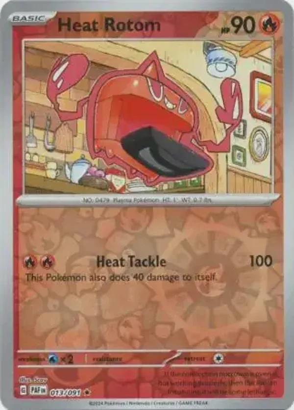 Paldean Fates  013/091 Heat Rotom Rev Holo