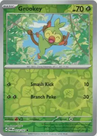 Twilight Masquerade  014/167 Grookey Rev Holo