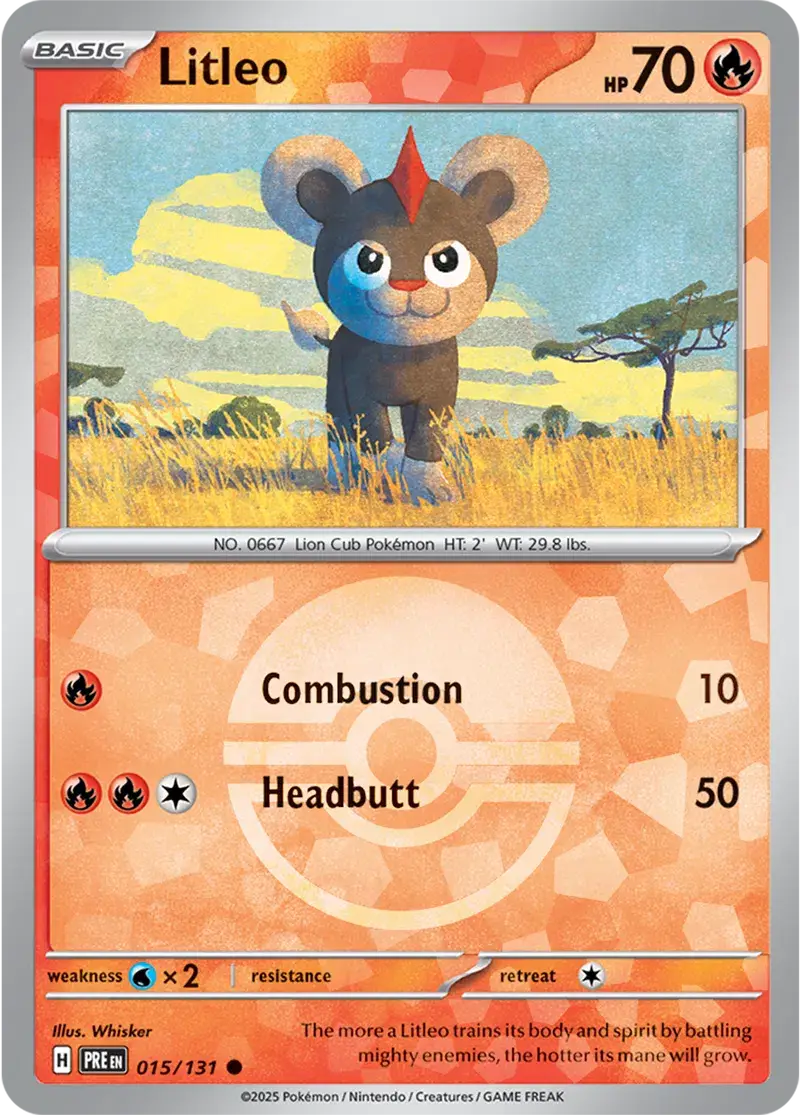 Prismatic Evolutions  015/131 Litleo Poke Ball