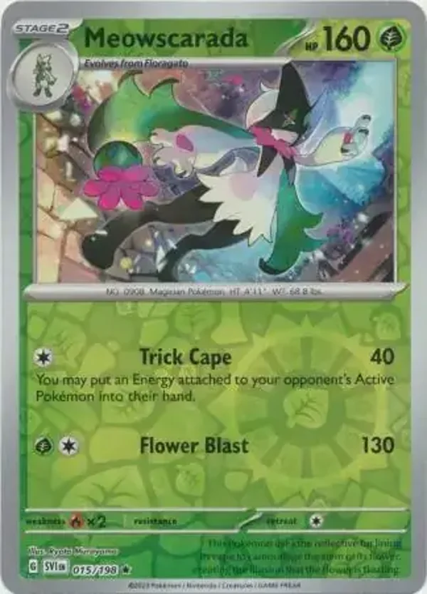 Scarlet & Violet  015/198 Meowscarada Rev Holo