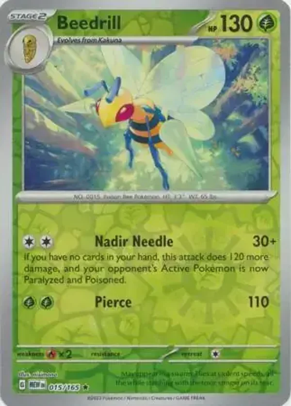 151  015/165 Beedrill Rev Holo