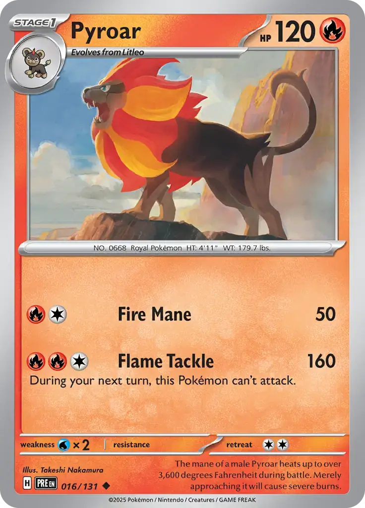 Prismatic Evolutions  016/131 Pyroar