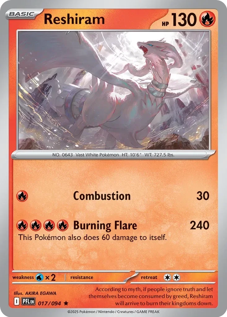 Phantasmal Flames  017/094 Reshiram