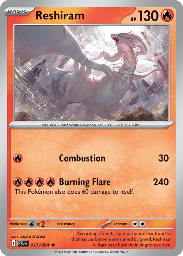 Phantasmal Flames  017/094 Reshiram