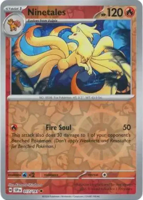 Surging Sparks  017/191 Ninetails Rev Holo