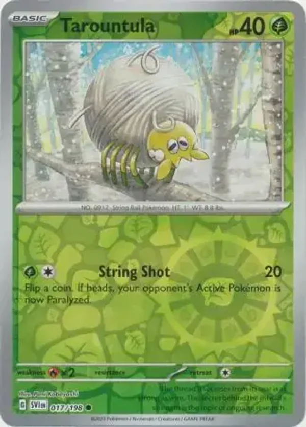 Scarlet & Violet  017/198 Tarountula Rev Holo