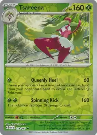 Obsidian Flames  018/197 Tsareena Rev Holo