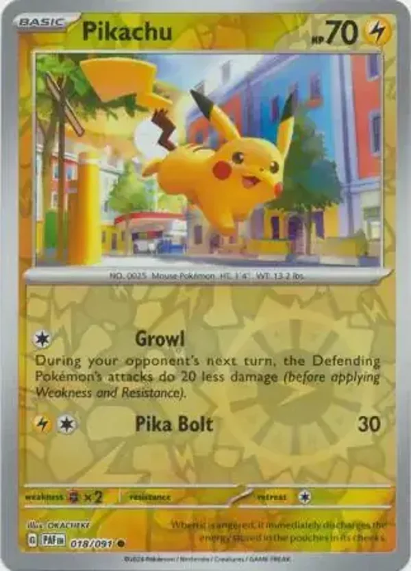 Paldean Fates  018/091 Pikachu Rev Holo
