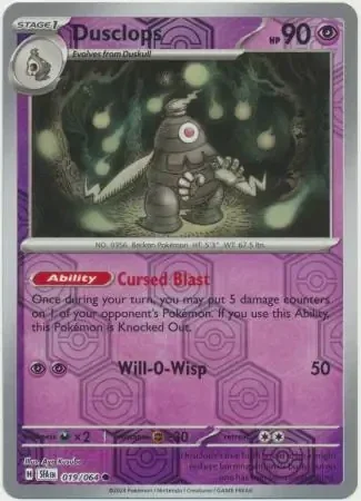 Shrouded Fable  019/064 Dusclops Rev Holo