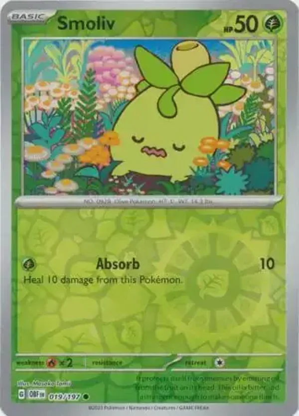 Obsidian Flames  019/197 Smoliv Rev Holo