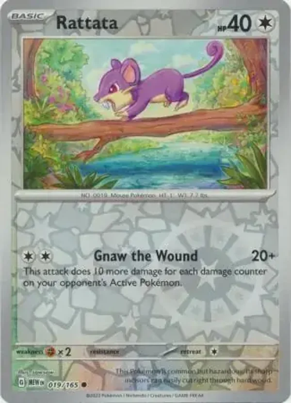 151  019/165 Rattata Rev Holo