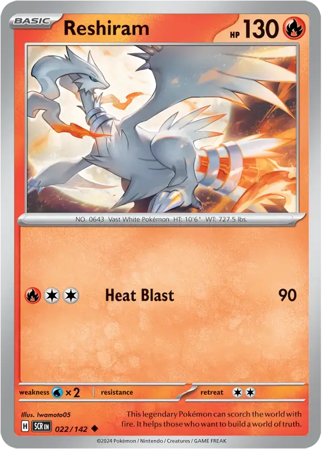 Stellar Crown  022/142 Reshiram