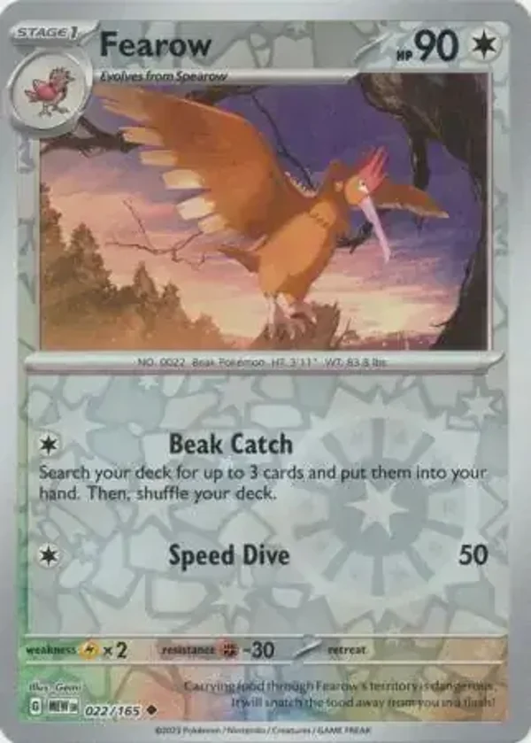 151  022/165 Fearow Rev Holo