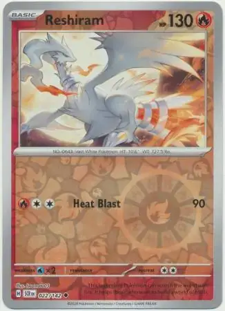 Stellar Crown  022/142 Reshiram Rev Holo