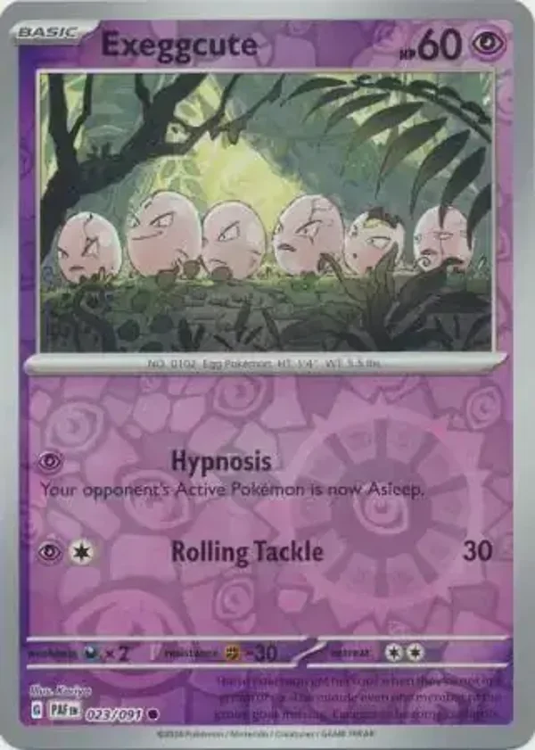 Paldean Fates  023/091 Exeggcute Rev Holo