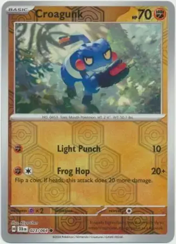 Shrouded Fable  023/064 Croagunk Rev Holo