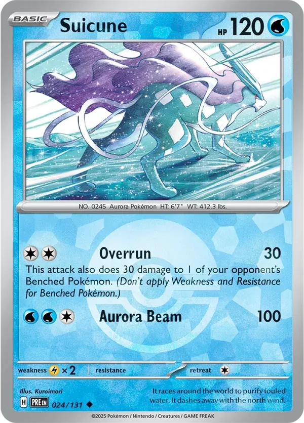 Prismatic Evolutions  024/131 Suicune Poke Ball