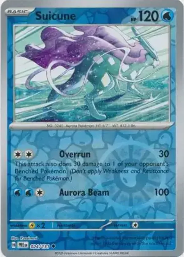 Prismatic Evolutions  024/131 Suicune Rev Holo