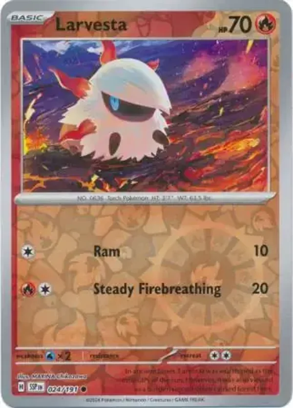 Surging Sparks  024/191 Larvesta Rev Holo