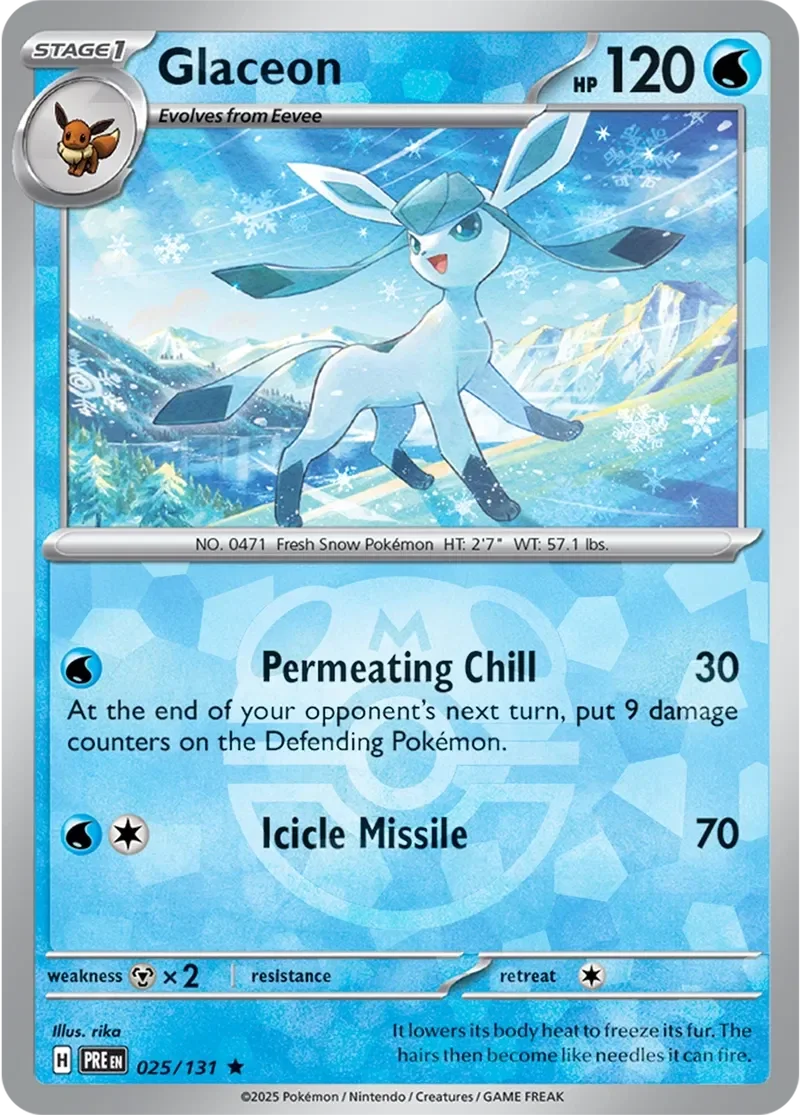 Prismatic Evolutions  025/131 Glaceon Master Ball