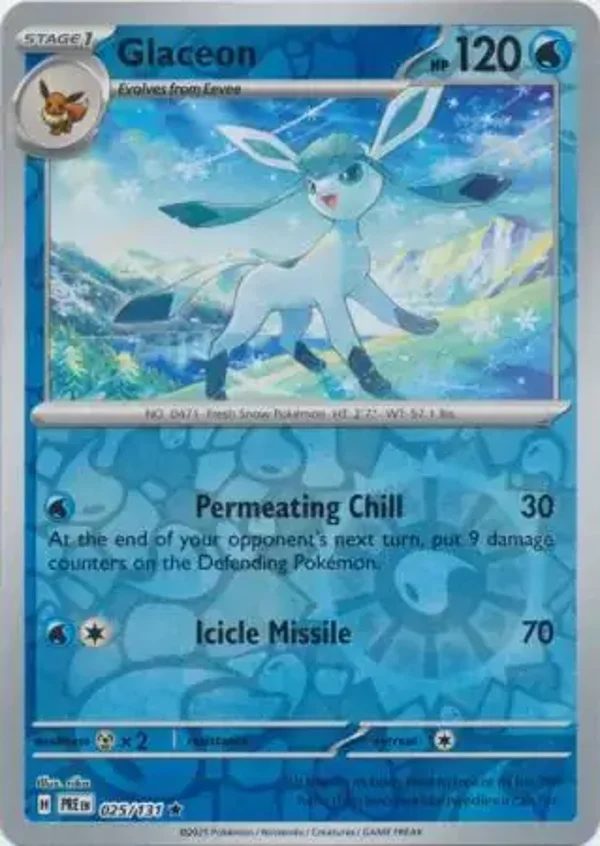 Prismatic Evolutions  025/131 Glaceon Rev Holo