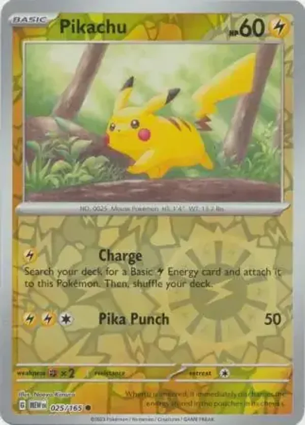 151  025/165 Pikachu Rev Holo