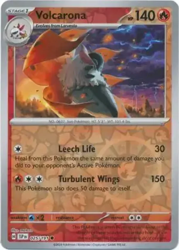 Surging Sparks  025/191 Volcarona Rev Holo