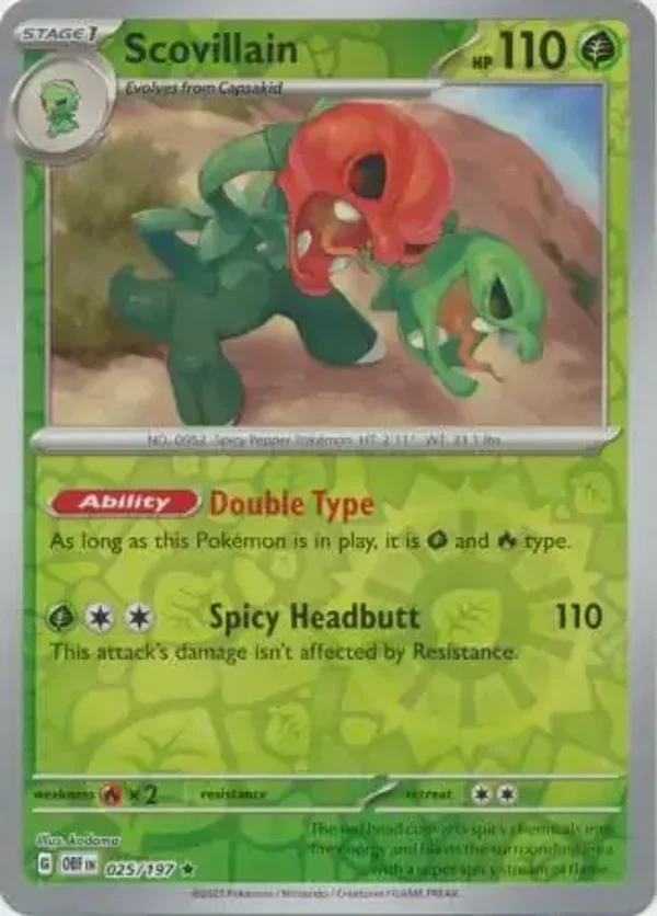 Obsidian Flames  025/197 Scovillain Rev Holo