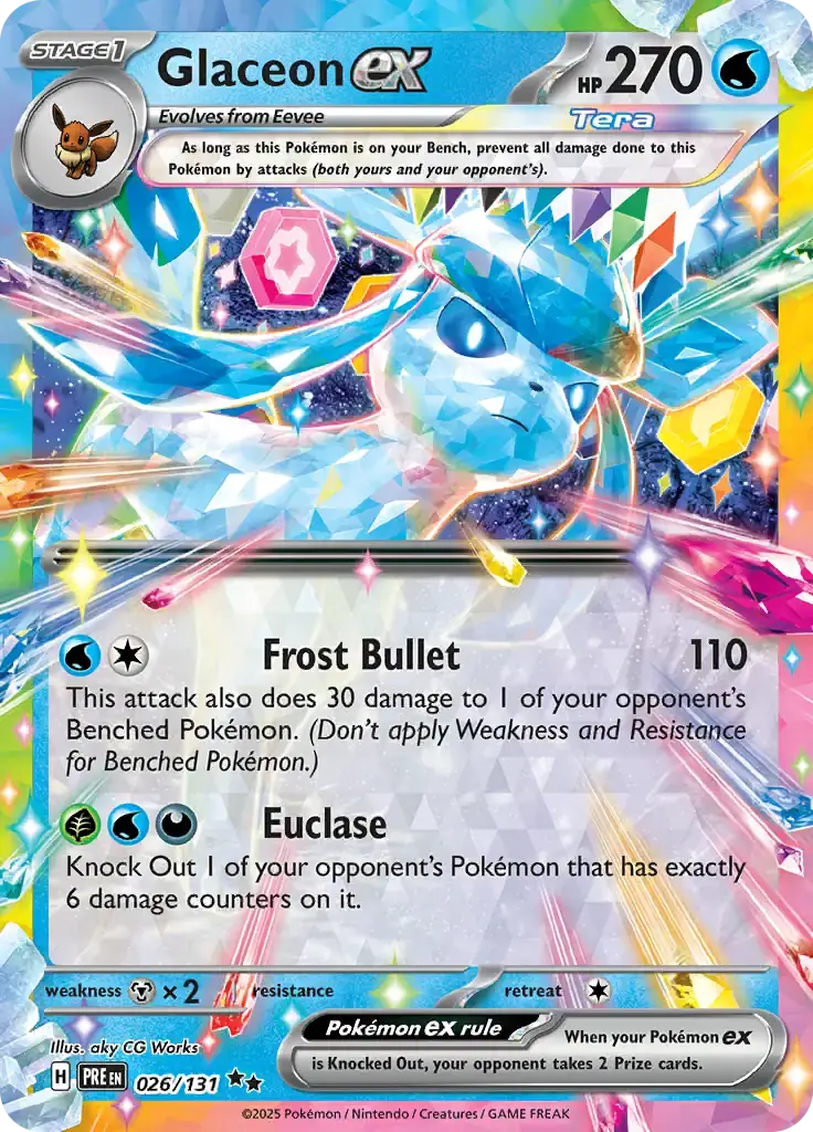 Prismatic Evolutions  026/131 Glaceon Ex