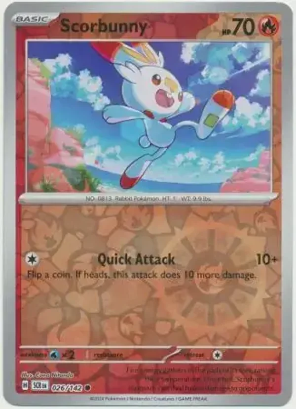 Stellar Crown  026/142 Scorbunny Rev Holo