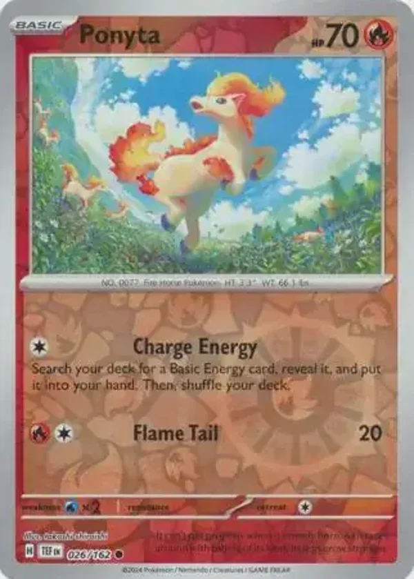 Temporal Forces  026/162 Ponyta Rev Holo