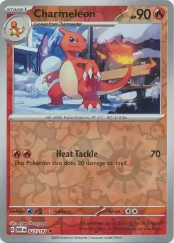 Obsidian Flames  027/197 Charmeleon Rev Holo