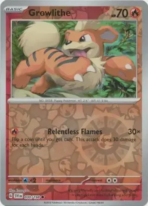 Scarlet & Violet  030/198 Growlithe Rev Holo