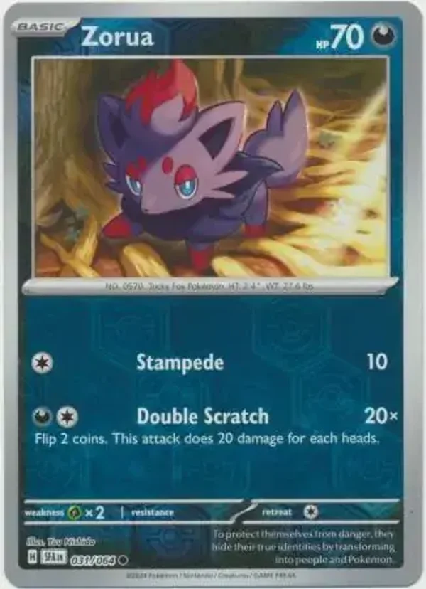 Shrouded Fable  031/064 Zorua Rev Holo