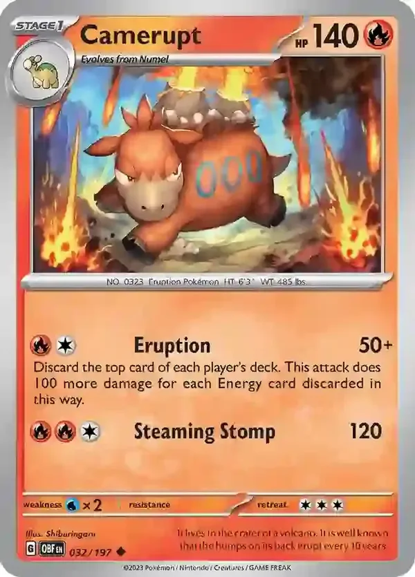 Obsidian Flames  032/197 Camerupt