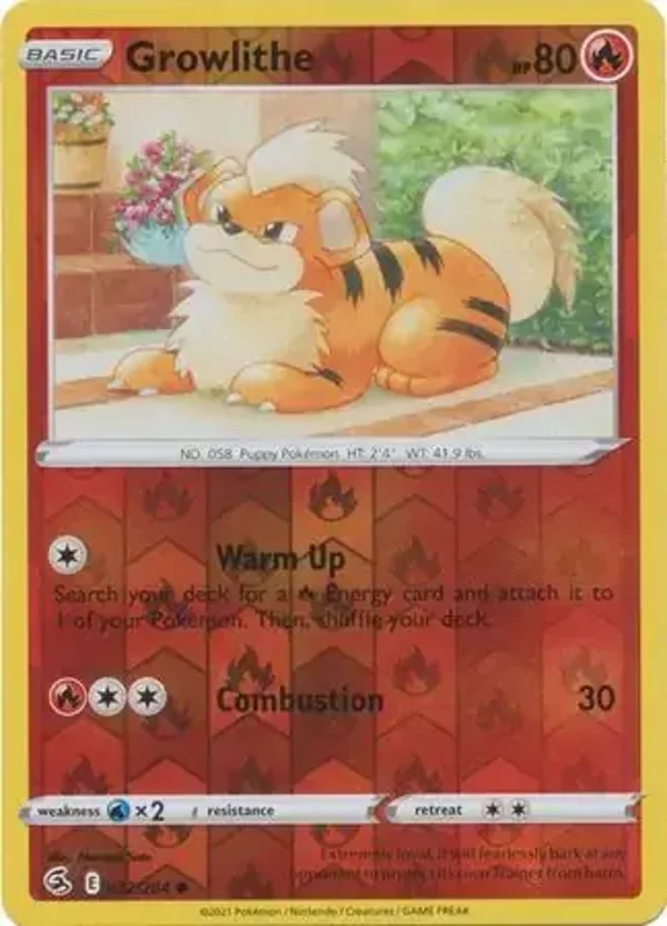 Fusion Strike  032/264 Growlithe Rev Holo