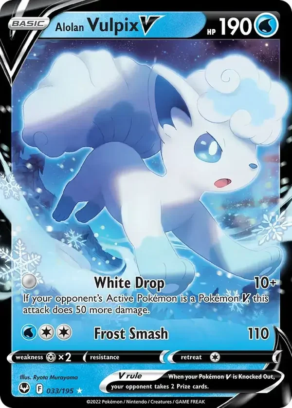 Silver Tempest  033/195 Alolan Vulpix V