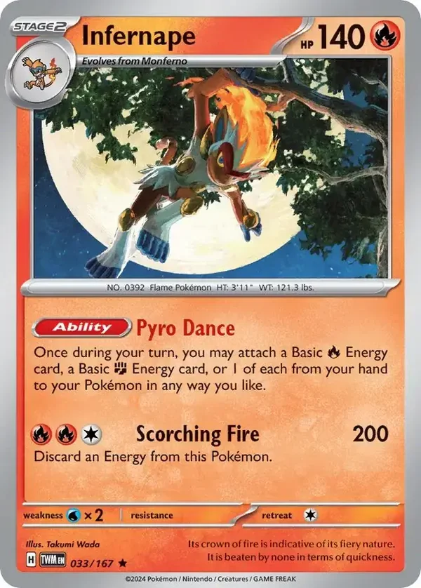Twilight Masquerade  033/167 Infernape Holofoil