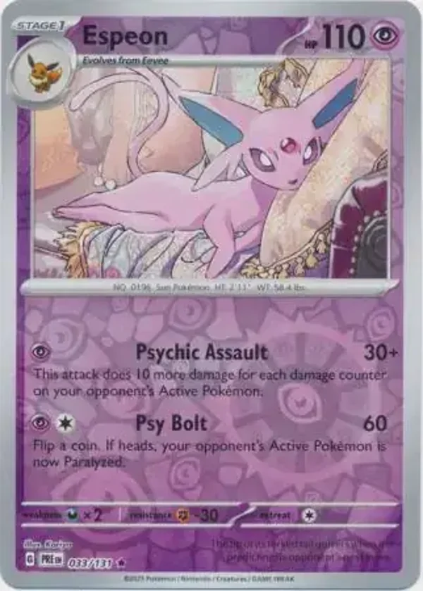 Prismatic Evolutions  033/131 Espeon Rev Holo