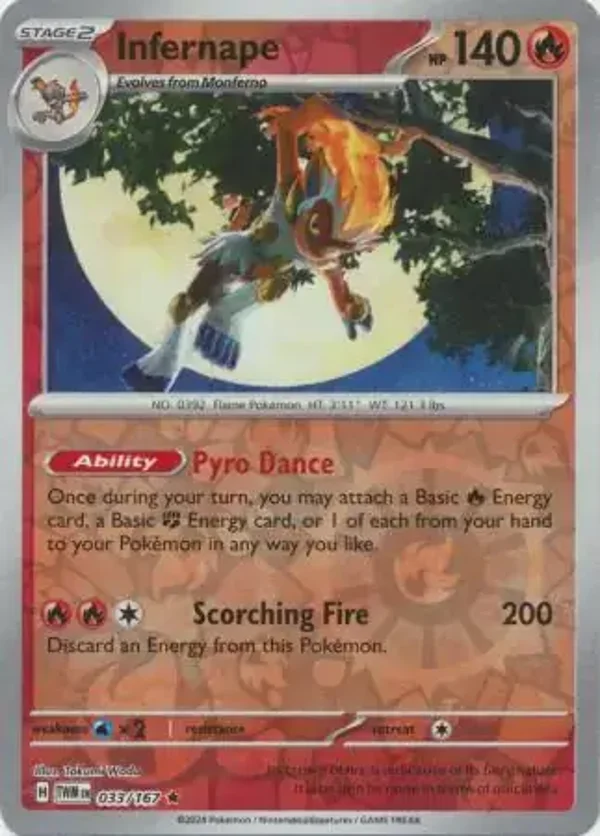 Twilight Masquerade  033/167 Infernape Rev Holo
