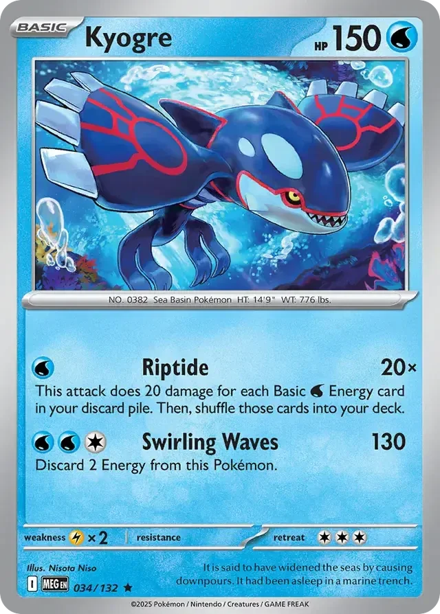Mega Evolution  034/132 Kyogre Holofoil