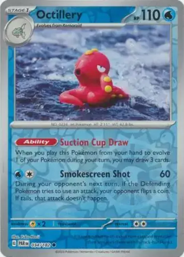 Paradox Rift  034/182 Octillery Rev Holo