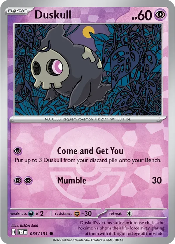 Prismatic Evolutions  035/131 Duskull Poke Ball