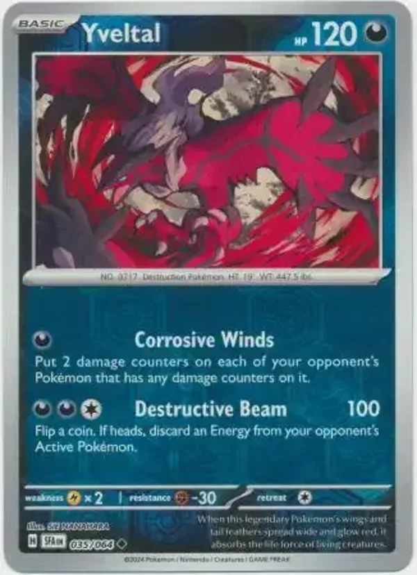 Shrouded Fable  035/064 Yveltal Rev Holo