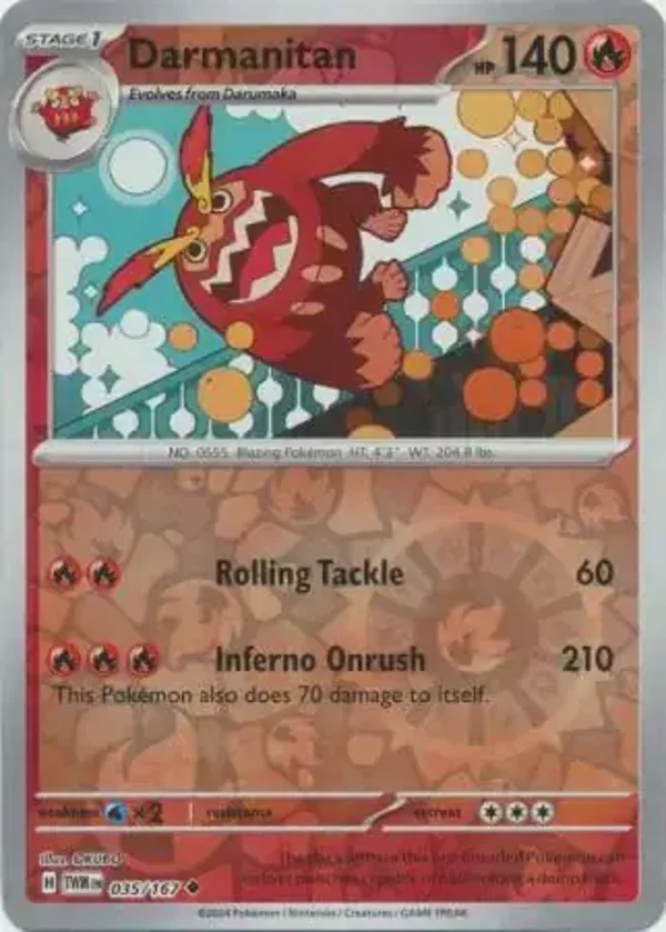 Twilight Masquerade  035/167 Darmanitan Rev Holo