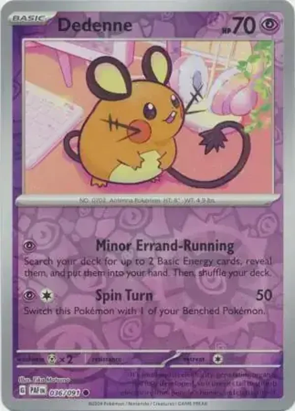 Paldean Fates  036/091 Dedenne Rev Holo