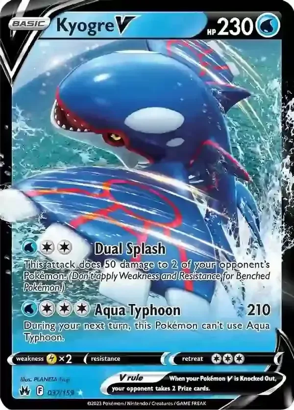 Crown Zenith  037/159 Kyogre V
