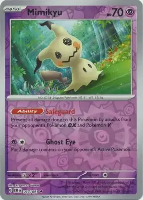 Paldean Fates  037/091 Mimikyu Rev Holo